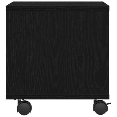 VidaXL Printerstand zwart eiken 41 x 32 x 33.5 cm bewerkt hout