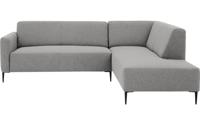Goossens Bank Key West lichtgrijs, stof, 2,5-zits, modern design met ligelement rechts - thumbnail