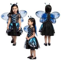 Kostuum Blauwe Vlinder Meisje Ivy - thumbnail