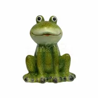 Tuinbeeld Kikker Zittend 16cm - thumbnail