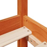 Bedframe zonder matras massief grenenhout wasbruin 120x190 cm - thumbnail