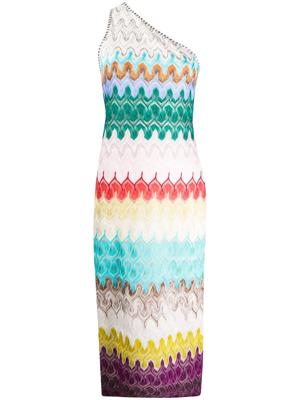 Missoni woven stripe midi dress - Blue