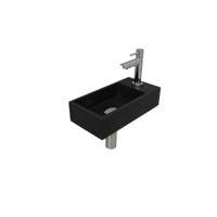 INK - Fonteinpack Quartz Rechts incl. Fonteinkraan - Design Sifon - Design Plug en Montageset - 360x180x90 Mm - Quartz Zwart/chroom - thumbnail