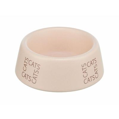 TRIXIE VOERBAK / DRINKBAK KAT CATS KERAMIEK ROZE 150 ML 12 CM