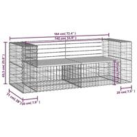 Tuinbank schanskorfontwerp 184x71x65,5 cm massief douglashout - thumbnail