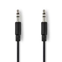 Stereo-Audiokabel, Spiraal | 3,5 mm Male - 3,5 mm Male | 1,0 m | Zwart - thumbnail