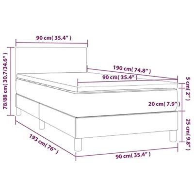 Boxspring met matras en LED fluweel roze 90x190 cm