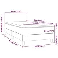 Boxspring met matras kunstleer cappuccinokleurig 90x190 cm - thumbnail