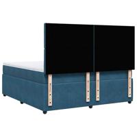 Boxspring met matras fluweel blauw 180x200 cm - thumbnail