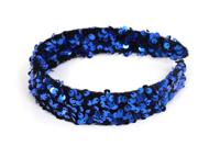 Haarband pailletten hoofdband blauw - thumbnail