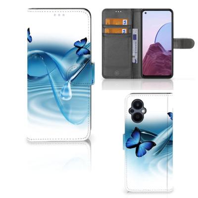 OPPO Reno 8 Lite | OnePlus Nord N20 | Telefoonhoesje | Met pasjeshouder | Vlinders