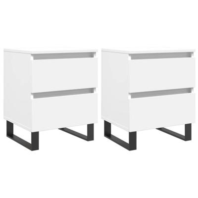 Nachtkastjes 2 st 40x35x50 cm bewerkt hout wit