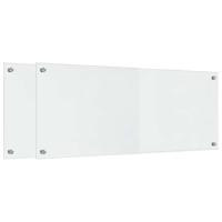 VidaXL Keuken achterwand 2 pcs doorzichtig 100 x 40 cm gehard glas - thumbnail