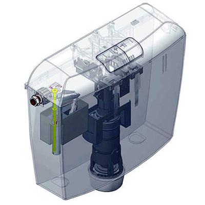 Xellanz Laaghangend Reservoir Wit - Kunststof en Waterbesparend