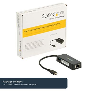 StarTech USB-C naar Gigabit netwerkadapter extra USB poort