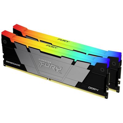Kingston FURY Renegade RGB Werkgeheugenset voor PC DDR4 32 GB 2 x 16 GB Non-ECC 3600 MHz 288-pins DIMM CL16 KF436C16RB12AK2/32 Kingston FURY Renegade RGB Werkgeheugenset voor PC DDR4 32 GB 2 x 16 GB Non-ECC 3600 MHz 288-pins DIMM CL16 KF436C16RB12AK2/32