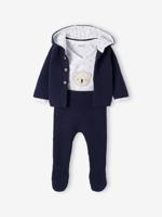 3-delige kraamset in puntschuim marineblauw - thumbnail