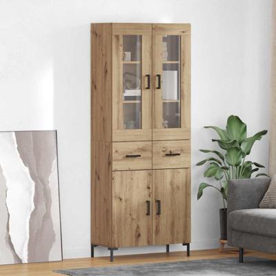 Hoge kast 2 pcs Artisan Eiken 69,5 x 34 x 180 cm Bewerkt hout