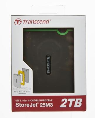 Transcend StoreJet® 25M3S Slim 2 TB Externe harde schijf (2,5 inch) USB-A 3.2 Gen 2 IJzergrijs TS2TSJ25M3S Transcend StoreJet® 25M3S Slim 2 TB Externe harde schijf (2,5 inch) USB-A 3.2 Gen 2 IJzergrijs TS2TSJ25M3S
