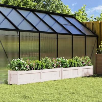 VidaXL Plantenbakken 2 st cm massief grenenhout wit VidaXL Plantenbakken 2 st cm massief grenenhout wit