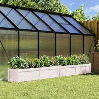 VidaXL Plantenbakken 2 st cm massief grenenhout wit - thumbnail