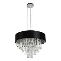 Searchlight KroonluchterGlamour zwart met chroom - 50818-5BK - thumbnail
