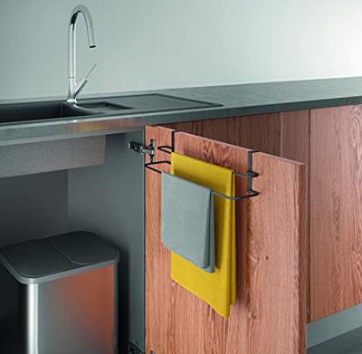 Metaltex galileo handdoekhouder 38x10x9 cm zwart - thumbnail