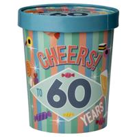 Snoepbeker Ø12x14cm - 60 jaar - thumbnail