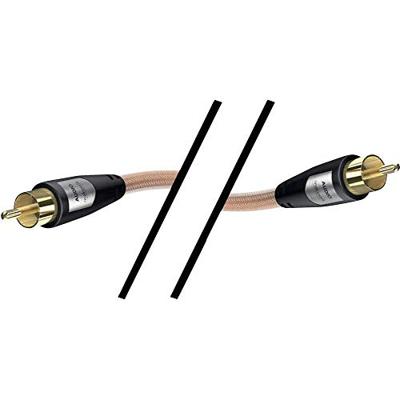 Inakustik 00308251 Cinch Audio Aansluitkabel [1x Cinch-stekker - 1x Cinch-stekker] 5.00 m Transparant Vergulde steekcontacten