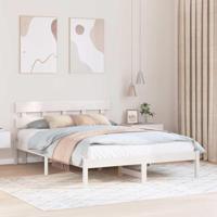 Bedframe met hoofdeinde Bruin 140 x 200 cm Massief grenenhout - thumbnail