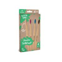 The Eco Gang Bamboe tandenborstel - soft - 4 stuks - mix - thumbnail