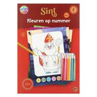 Sinterklaas Kleuren op Nummer met 6 Potloden - thumbnail