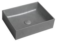 Vrijstaand Waskom Sapho Formigo 47,5x36,5 cm Zilver - thumbnail