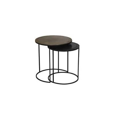 Light & Living Sidetable 'Talca', set van 2 stuks, antiek koper met brons