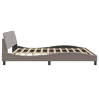 Bedframe zonder matras stof taupe 200x200 cm - thumbnail