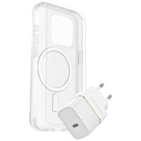 Otterbox KIT EU Set (hoesje + beschermglas + lader) Apple iPhone 15 Pro Transparant, Wit MagSafe compatible - thumbnail