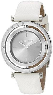 Michael Kors Dames Averi wit lederen bandhorloge MK2524 Michael Kors Dames Averi wit lederen bandhorloge MK2524