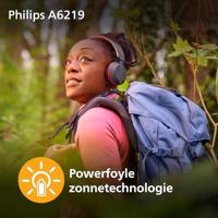 Philips TAA6219BK 6000-serie Over Ear zelfopladende Bluetooth-koptelefoon voor sport op zonne-energie, batterijreserve van 80 uur, ideaal voor fitness, hardlopen en andere sporten - Zwart en Rood - thumbnail