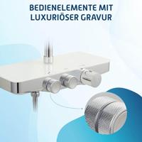 Saqu Total Control regendoucheset met 3 straalsoorten en planchet Ø30cm chroom - thumbnail