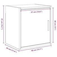 Garage wandkast betongrijs bewerkt hout - thumbnail