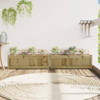 Plantenbakken 2 st cm geïmpregneerd hout - thumbnail