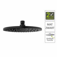 AQS Hoofddouche Luxe Rond 20x20 cm Mat Zwart Boss & Wessing - thumbnail