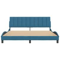 Bedframe met hoofdeinde fluweel roze 200x200 cm - thumbnail