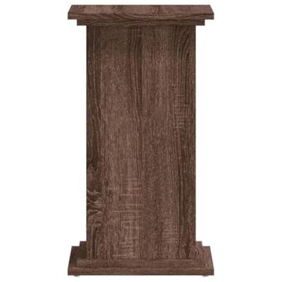 VidaXL Plantenstandaard 33x33x60 cm bewerkt hout bruin eikenkleurig - thumbnail