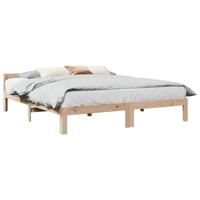 Bedframe zonder matras massief grenenhout 160x200 cm - thumbnail