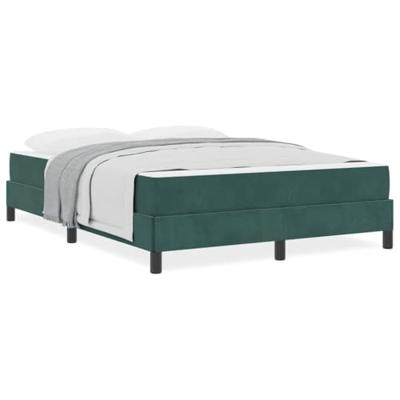 Boxspringbed met matras Donkergroen 140 x 190 cm Fluweel