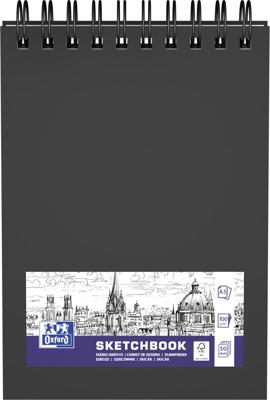 Oxford schetsboek, 100 g/m², ft A5, zwart, 50 vel