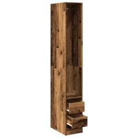Kledingkast 30x50x200 cm bewerkt hout oud hout - thumbnail