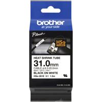 Brother HSE261E Labeltape krimpkous Tapekleur: Wit Tekstkleur: Zwart 31 mm 1.5 m - thumbnail