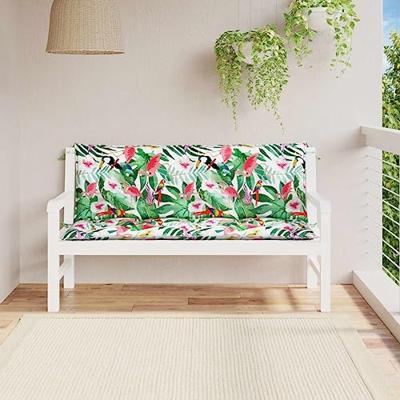 Tuinbankkussens 2 st 150x50x7 cm stof meerkleurig